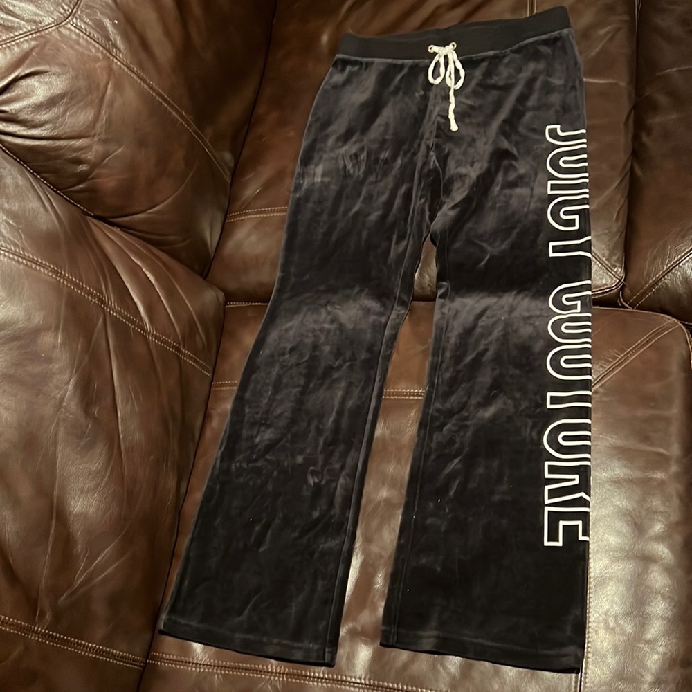 BARELY WORN Juicy Couture Tracksuit Bottoms with writing on leg